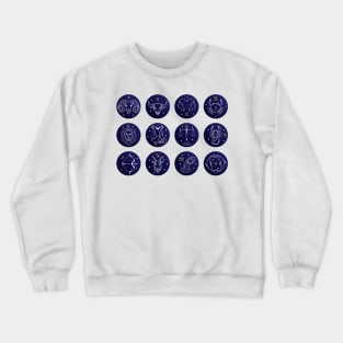 astrological zodiac collections signs illustration Crewneck Sweatshirt